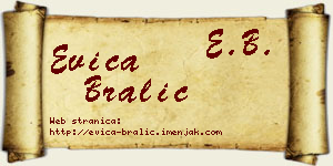 Evica Bralić vizit kartica